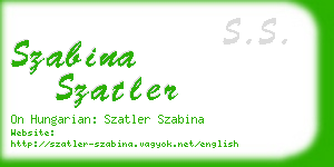 szabina szatler business card